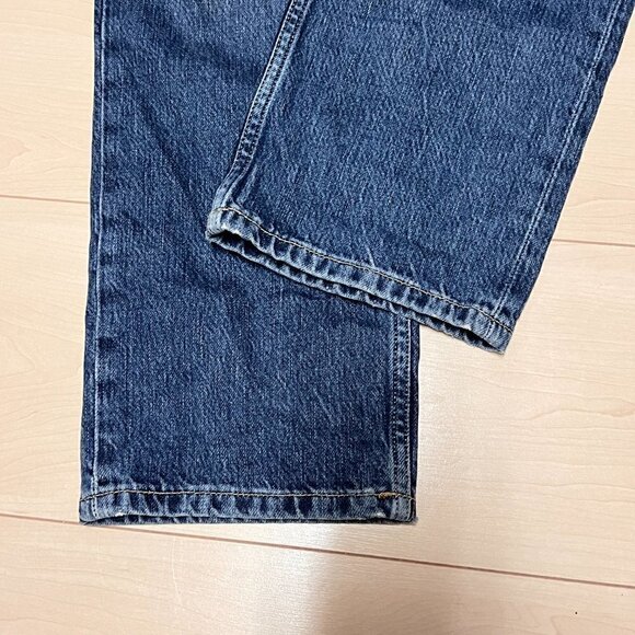 Topshop Moto New Boyfriend Button Fly Jeans 100% Cotton Rigid Denim Sz 25 Blue - Picture 7 of 12